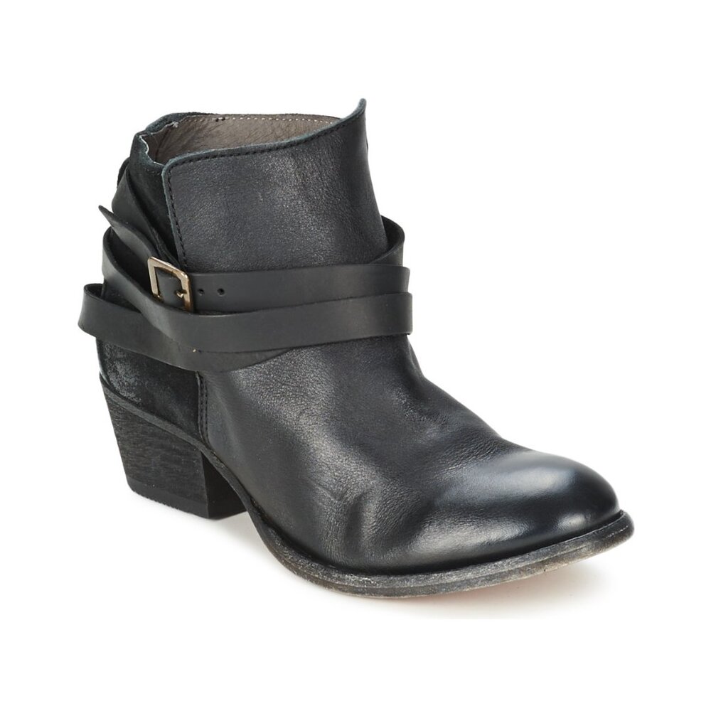 Hudson Women's Black Horrigan Leather Wrap Classic Low Ankle Bootie Size 9